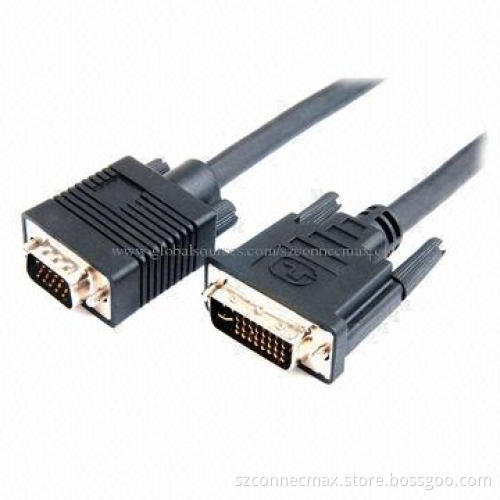 DVI to VGA Cable Assemblies, Support Both Digital and Analog Connectivity